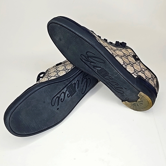 Authentic GUCCI Monogram Supreme Sneakers Men's size 10.5 Sneakers - Picture 9 of 16
